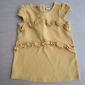 Janie and Jack Mustard Yellow Ruffle Baby / Toddler Dress 12-18 Months